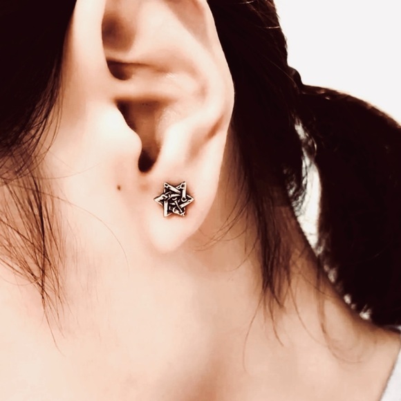 Eye of Horus Hexagram All See-ing Eye of God Star of David Judaism Egyptian Stud - Picture 10 of 16